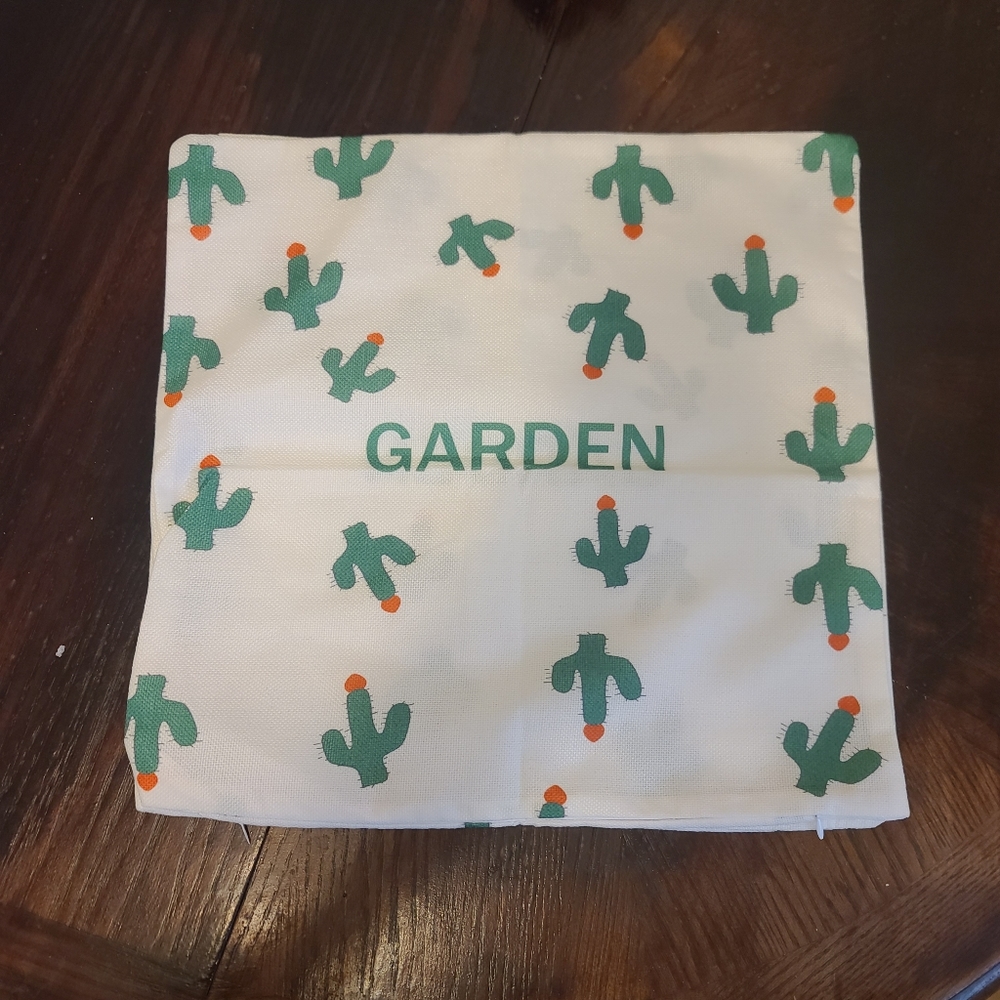 2 pack Cartoon Throw Pillow Case Cactus Plants Garden Square Cushion Cover 16"